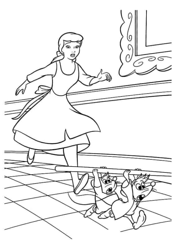 16 Cendrillon avec des souris à imprimer Raskrasil