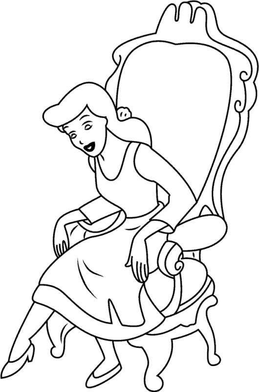 39 Cendrillon avec chaussure Coloriages