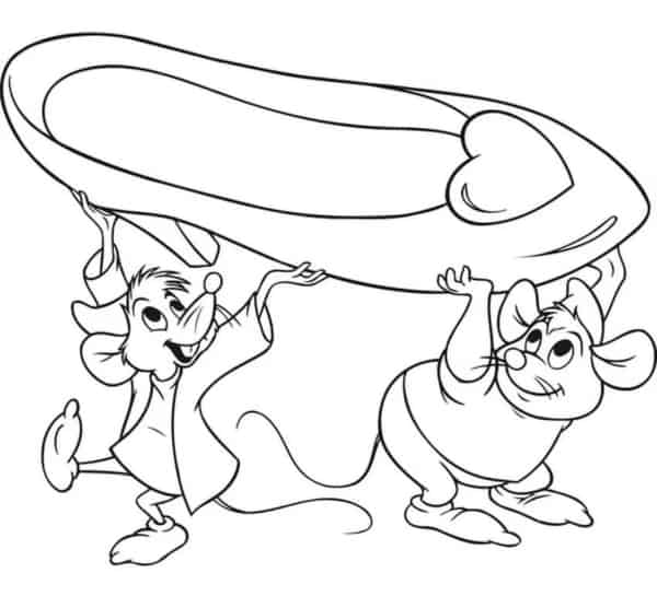 38 Coloriage de la chaussure de Cendrillon Coloriages