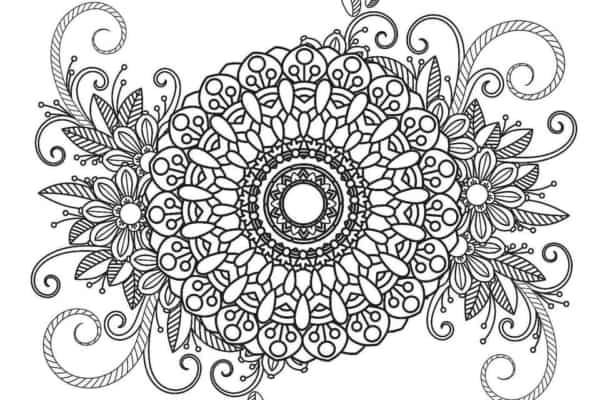 31 mandala avec des fleurs à colorier 30Seconds