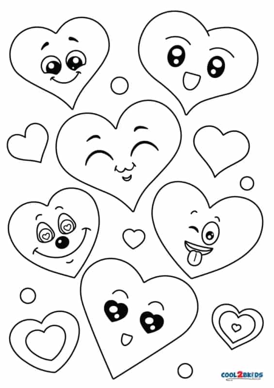 29 jolis dessins de coeurs à imprimer gratuitement Cool2bKids