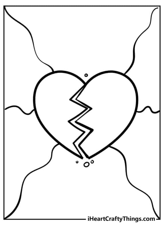 52 coloriages coeur brisé I Heart Crafty Things