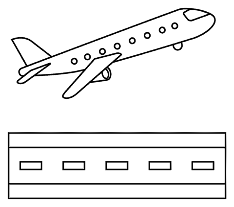 Coloriage avion 2