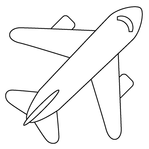 avion à colorier
