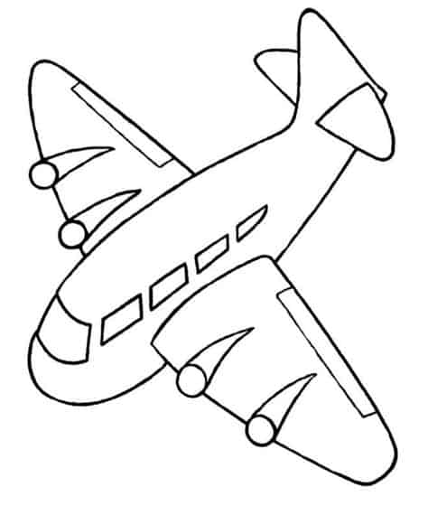 coloriage avion simple