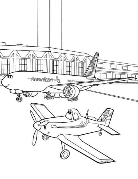 coloriage avion double