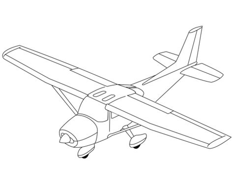dessin d'avion pour modèles à colorier
