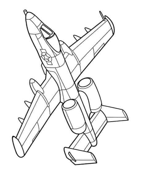 beau coloriage d'avion