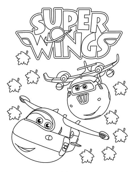 coloriage avion super ailes