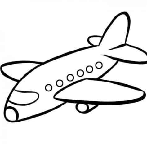 idée de dessin d'avion à colorier