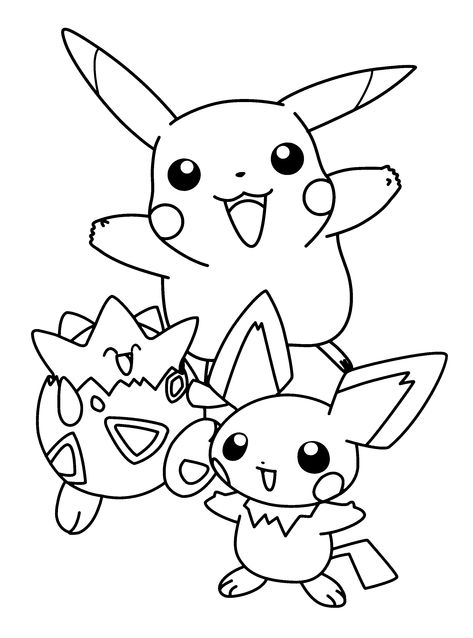 Pikachu avec Pichu et Togepi