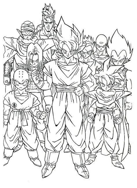 Coloriage - Goku et ses amis