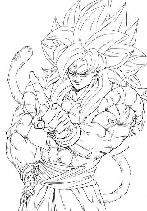 Goku transformé en peinture