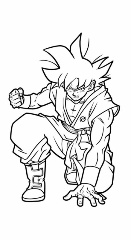 Idée Goku à colorier