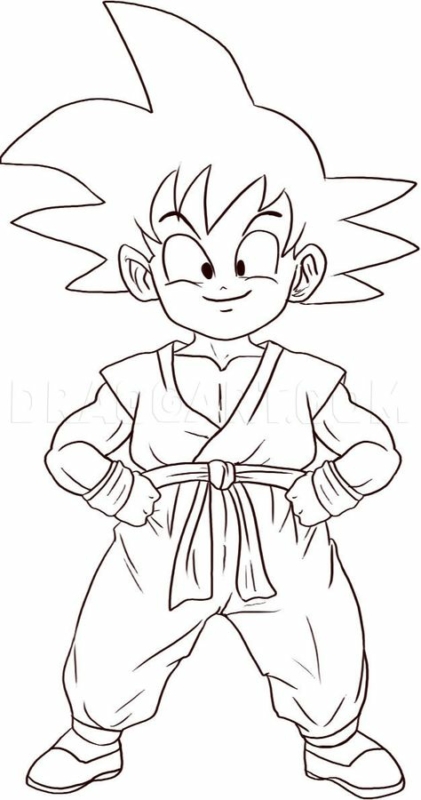 Coloriage petit Goku