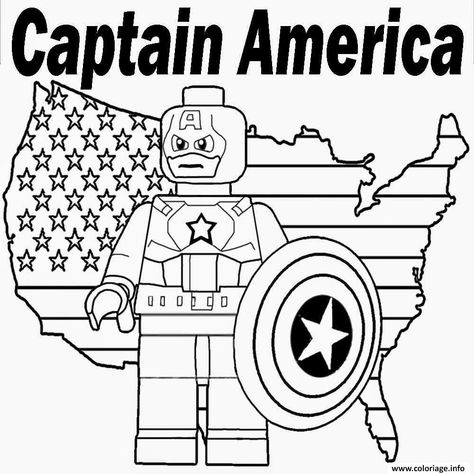 Décor de Captain America à colorier