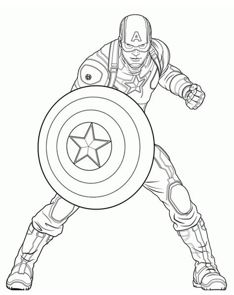 Comment colorier Captain America