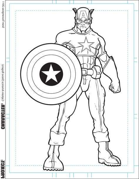 Conseils de coloriage de Captain America