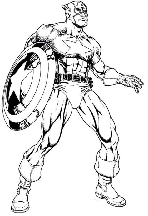beau dessin de Captain America