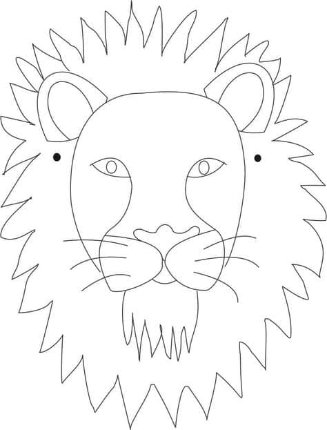coloriage tête de lion