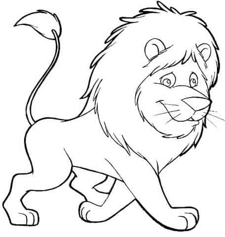 image de lion à colorier