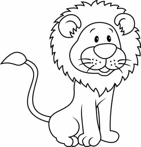modèles de dessin de lion