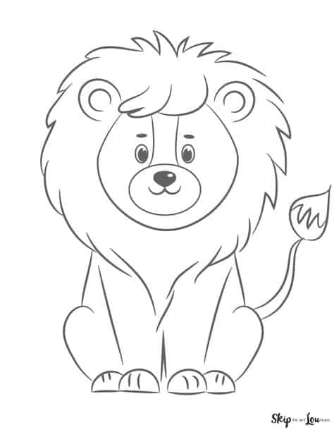lion pour l'idée de coloriage
