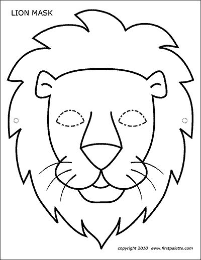 masque de coloriage de lion
