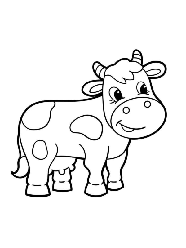 Activité de coloriage de 33 vaches tachetées mignonnes Mes coloriages