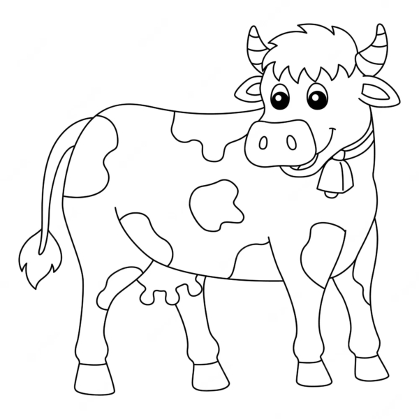 37 coloriage de vache pie Freepik