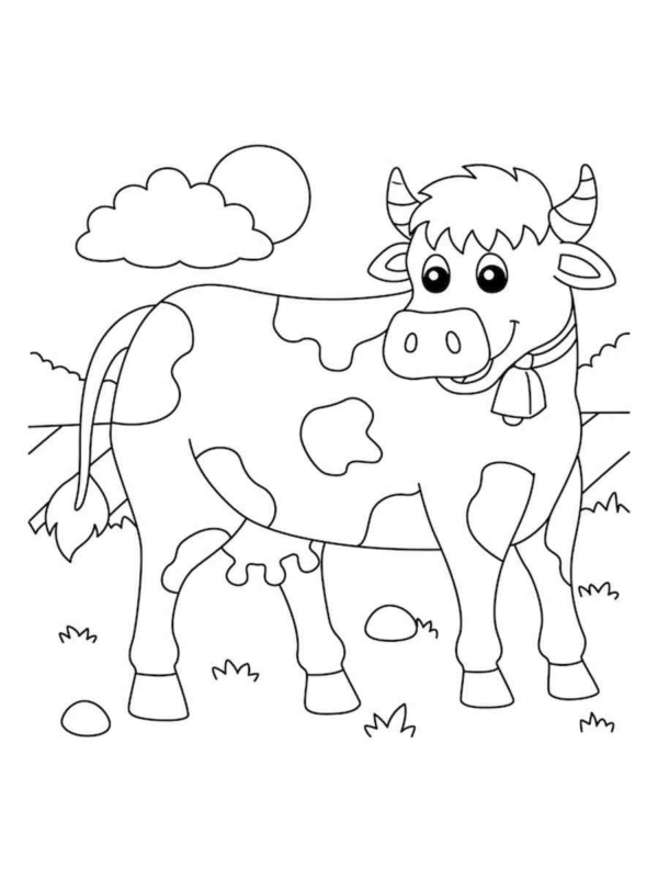 Coloriage 45 vache tachetée Mes coloriages