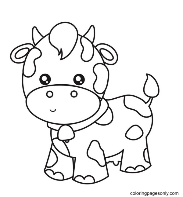50 coloriages mignons de vache pie à colorier pour les enfants et les adultes