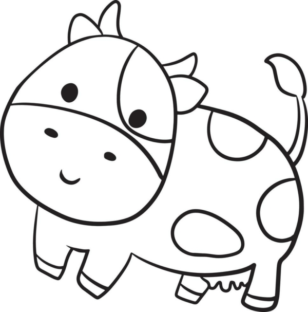 52 activités de coloriage de vache mignonne Vecteezy